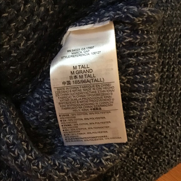 NWT GAP CHUNKY BLUE MARLED KNIT THICK CARDIGAN - PERFECT FOR SPRING! - Picture 6 of 8